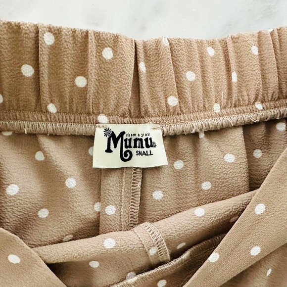Show Me Your Mumu Marley Short Tan Dotcha Miss Me Polka Dot Small - Picture 5 of 7
